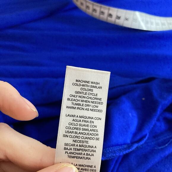 Chico's Women's Royal Blue Maxi Dress Size 2 Large Slinky Knit Travel Packable0 - Picture 7 of 11